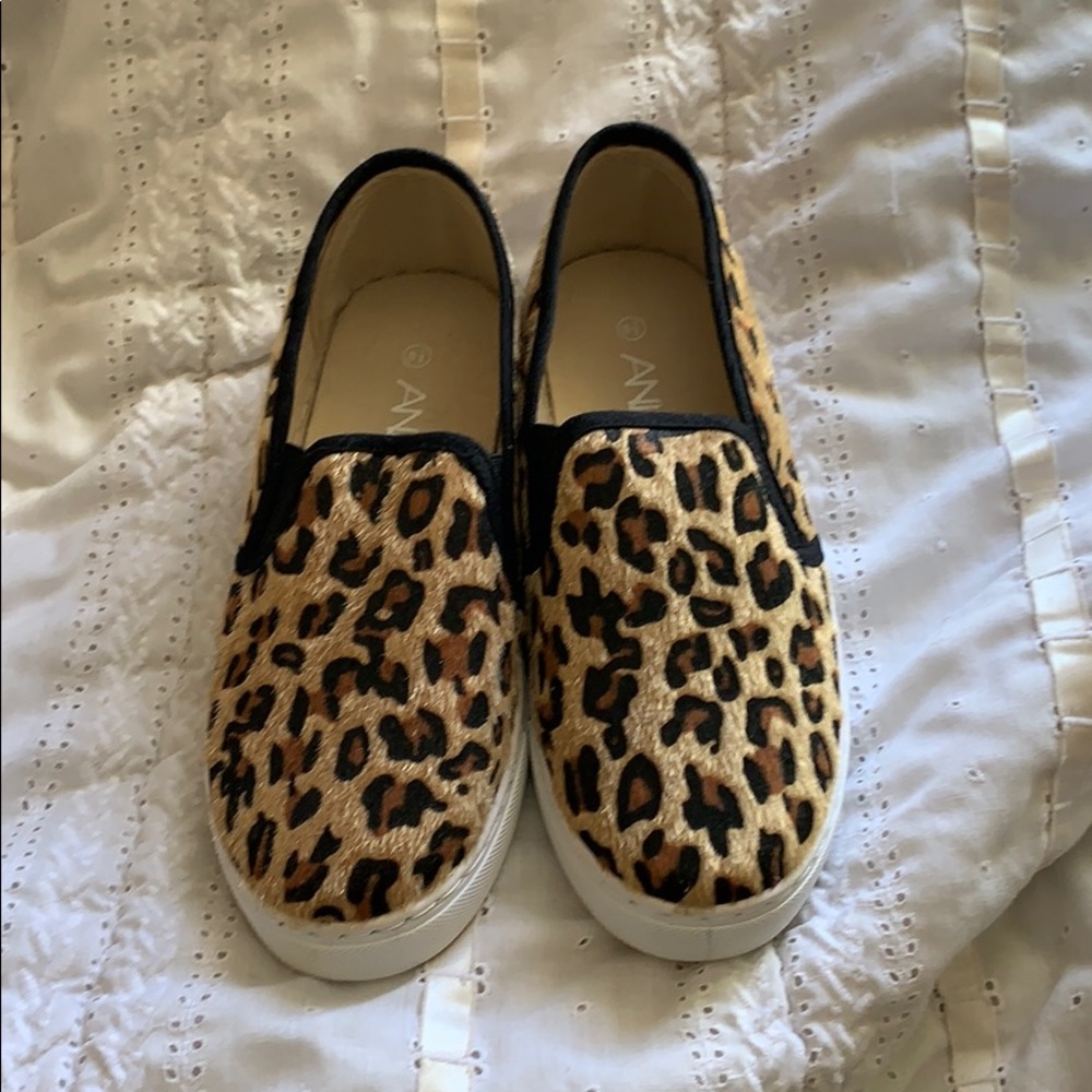 Pony Hair Leopard Slip On Sneakers